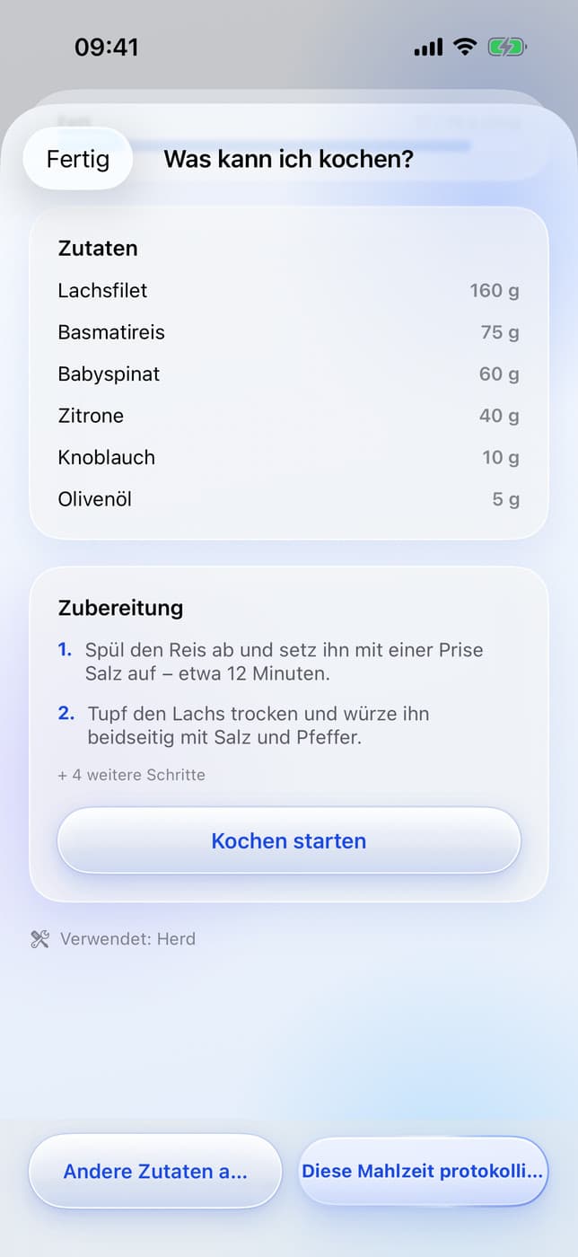 Guided cooking, step by step