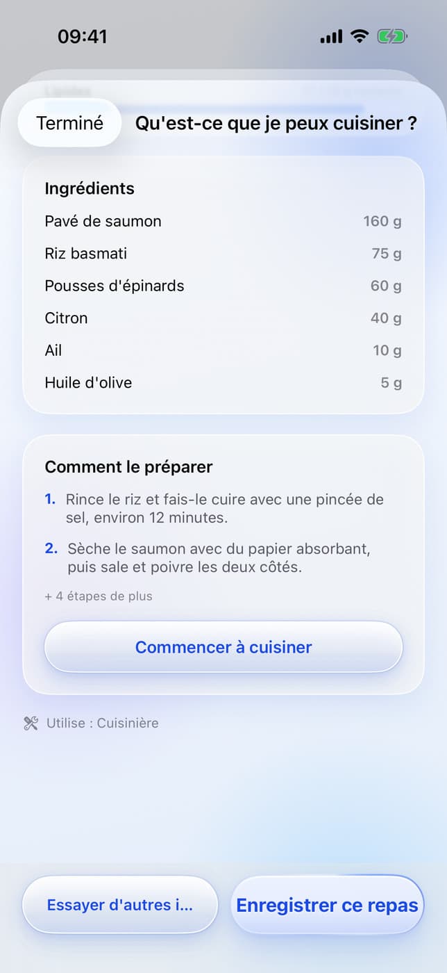 Guided cooking, step by step